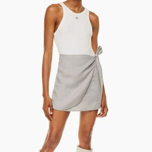 Aritzia Wilfred Parthenon Skirt Linen Gray